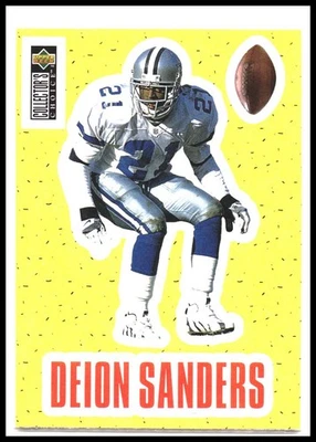 1996 Collector's Choice #S8 Deion Sanders Play Action Stick-Ums - Image 1 of 2
