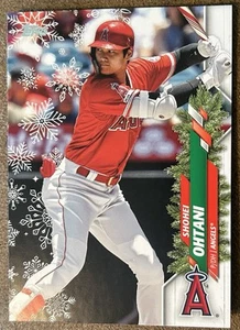 2020 Topps Holiday Holding Candy Cane BAT SSSP #HW26 Shohei Ohtani SUPER RARE - Picture 1 of 5