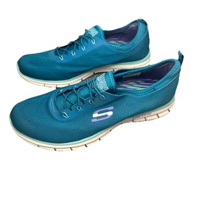 Skechers Sneakers Donna Elasticizzate Blu Memory Foam Raffreddato ad Aria Taglia 11 - Foto 1 di 9