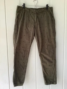 Sundance Hose 12 bestickt olivgrün Fass gerades Bein Boho Damen gebraucht, in einwandfreiem Zustand - Bild 1 von 8