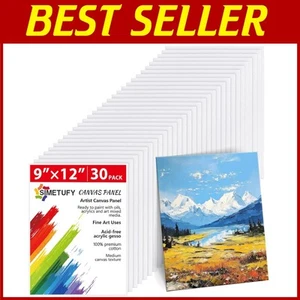 Reliable 30-Piece 9x12 Canvas Set for Acrylic, Oil, and Watercolor Painting - Picture 1 of 11