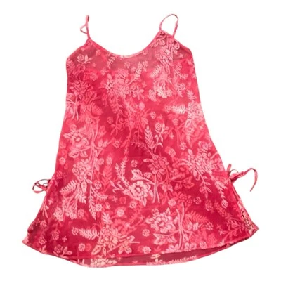 Винтажный Morgan Taylor Intimates Sleepwear скольжения платье розовый бархат выгорания чистый маленький - Изображение 1 из 4