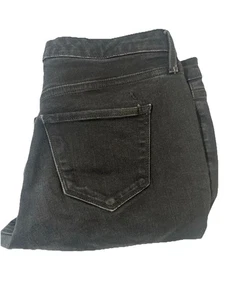 Mossimo Womens Size 8 /S Power Stretch Mid Rise Skinny Black Distressed Jeans - Picture 1 of 7