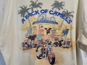 Vintage 90s Joe Camel Cigarette Pocket T-shirt Pack of Camels XL - Picture 1 of 14