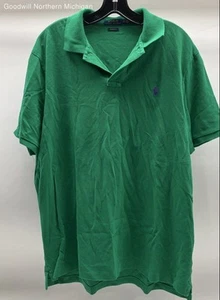 Men's POLO RALPH LAUREN Green Solid Classic Fit Shirt - Size XL - Picture 1 of 6