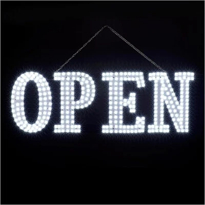 Ultra Bright 40"x14" Large LED Open Sign for Business with Hanging Installation - Image 1 of 4