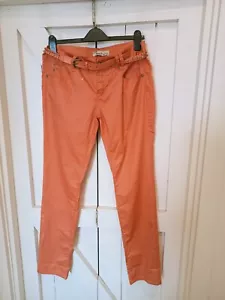 Bisou D'eve Ladies Orange Stretch Glaze Coated Cotton Jeans💜Size 12-BNWOT - Picture 1 of 10