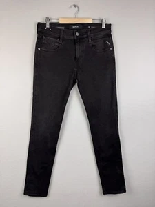 REPLAY Hyperflex Anbass Black Slim Fit Zip Fly Casual Jeans W30 L32 - Picture 1 of 20
