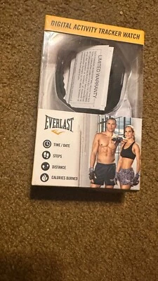Reloj de silicona EVERLAST negro digital rastreador de actividad sin látex sellado nuevo en caja Foto 1 de 2