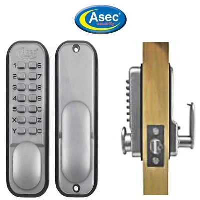 Asec Push Button Mechanical Digital Combination Code Door Lock Keyless Access - Image 1 of 3
