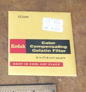CC20M Color Compensating Fliter 3" - 75mm Square Kodak gelatin filter - Picture 1 of 5