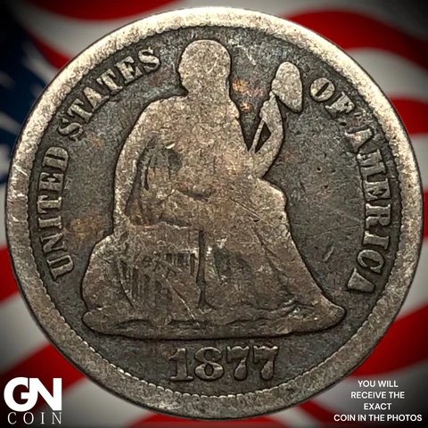 1877 CC Seated Liberty Dime Q8146 Cover