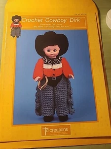 DH4 TD CREATIONS 1989, CROCHET COWBOY DIRK CROCHET PATTERN LEAFLET - Picture 1 of 1