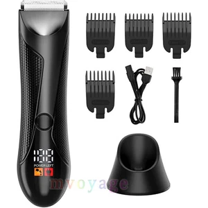 Electric Pubic Hair Trimmer Shaver Groin Body Hair Ball Clipper Waterproof - Picture 1 of 9