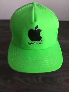 Apple Computer Druckknopflasche Mütze 80er Vintage Computer Macintosh Logo Neon Steve Jobs USA - Bild 1 von 8