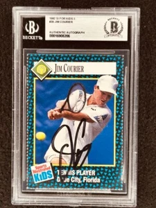 Jim Courier signed autograph 1992 Sports Illustrated for Kids SI tennis card BAS - Picture 1 of 2
