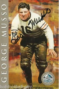 GEORGE MUSSO SIGNED "SIGNATURE SERIES" CARD~PRO FOOTBALL HOF AUTO~#/2,500 - Picture 1 of 1