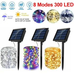 LED Solar String Lights Outdoor Garden Yard Decor Lamp Waterproof Fairy Light US - Picture 1 of 16