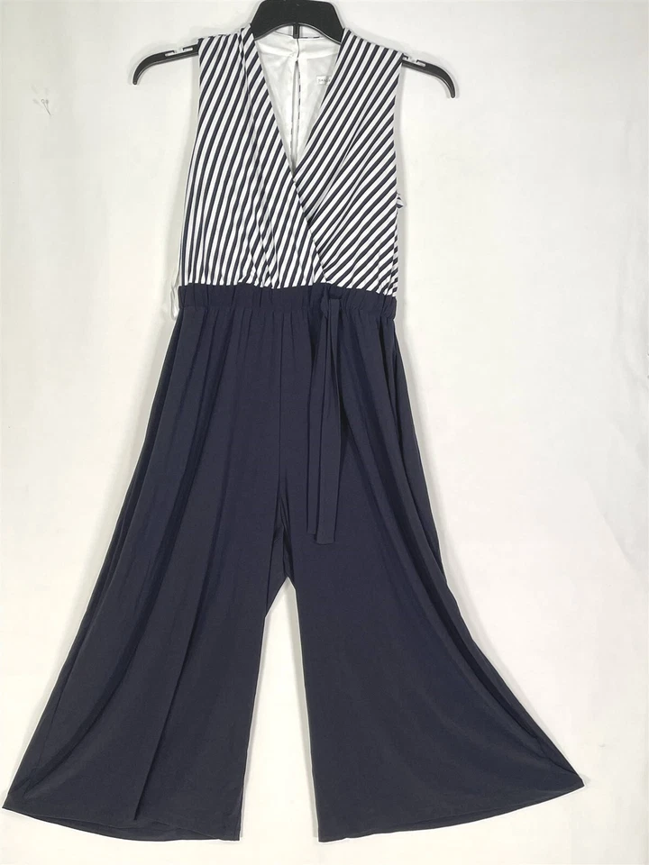 Sandra Darren Ladies Jumpsuit (navy/ivory Small)