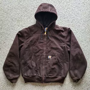 Carhartt Jacket J244 DKB Dark Brown Quilted Lined Insulated Men's Large - Picture 1 of 13