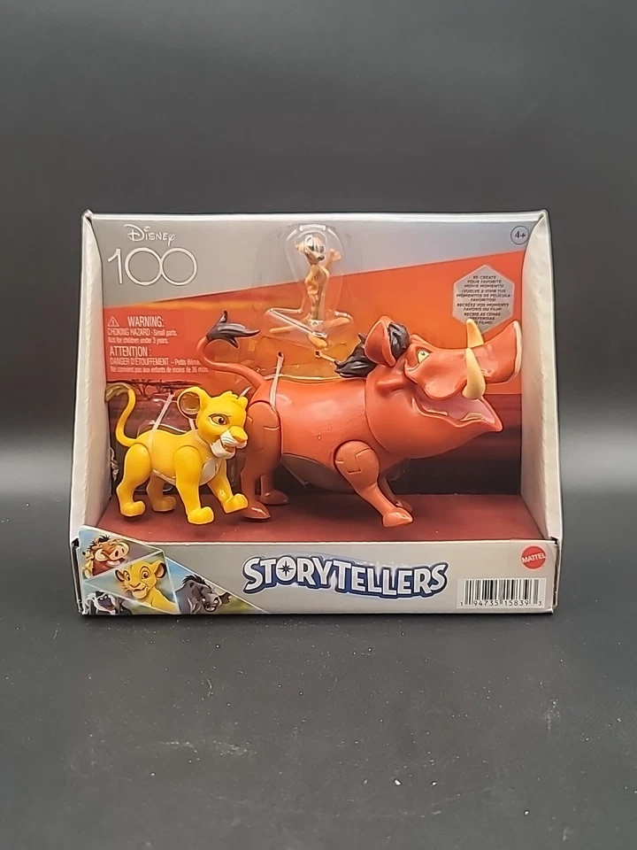  Disney 100 Storytellers Hakuna Matata Pack – Simba Timon & Pumbaa – Mattel
