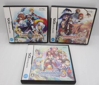 Nintendo DS Luminous Arc 1 , 2 will & 3 Eyes 3Games Set Japan import NDS NTSC-J - Image 1 of 4