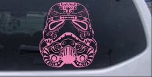 Calcomanía de ventana para coche calavera de azúcar Star Wars Storm Trooper rosa 8X7 - Imagen 1 de 1