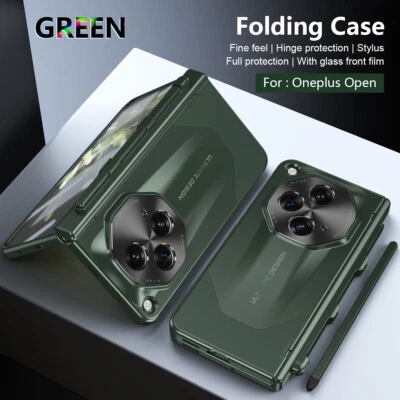 For OnePlus Open Full Body Hinge Case with Screen Protector/ Stylus/ Pen Holder - Image 1 of 4