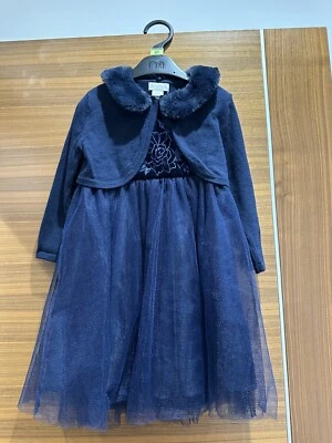 Monsoon Baby Girl Bolero Dress Set Navy 12-18months - Image 1 of 4
