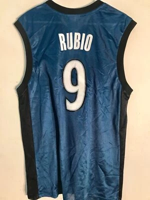 RICKY RUBIO MEDIUM NBA ADIDAS MINNESOTA TIMBERWOLVES 100% GENUINE Jersey  - Image 1 of 2