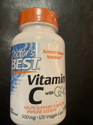 Doctor's Best Vitamina C con Q-C 500 mg 120 Cápsulas Vegetales Foto 1 de 2