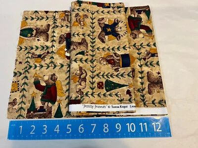 "Tela estampada de 1 yarda Frosty Friends Teresa Kogut algodón nuevo 36""x44""" Foto 1 de 2