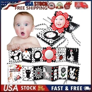 Black and White High Contrast Sensory Book Montessori Learning Toys 0-6 Months - Picture 1 of 10