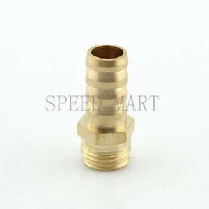 1pcs 10mm 1/4" Brass Barbed Hose Tube Fuel Pipe Fittings Coupler Connector - Picture 1 of 3