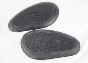 BSA TANQUE GASOLINA EMPUÑADURA RODILLA CAUCHOS CON PLACAS DE RESPALDO 65-8205 65-8206 - Imagen 1 de 1