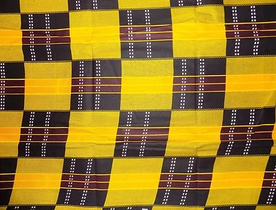 SECONDS Kente Print Fabric 4 yards - Image 1 of 2
