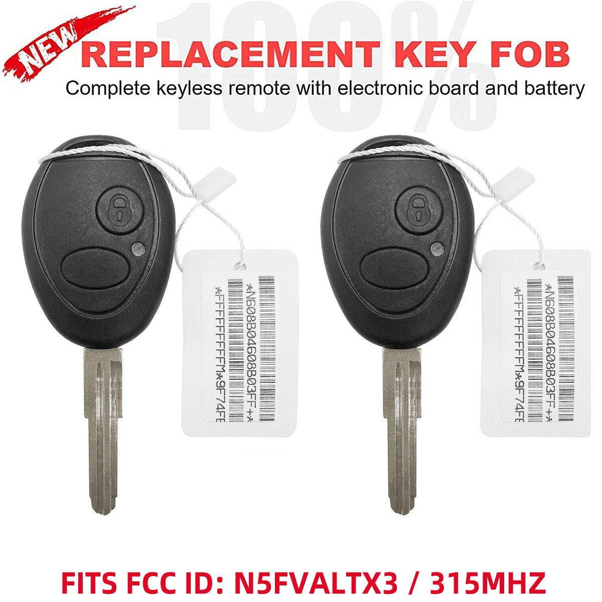 433Mhz Key Fob Replacement Replacement Remote Key Fob For Land Rover ...