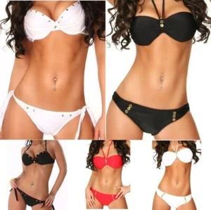 SEXY CONJUNTO DE BIKINI ACOLCHADO PUSH-UP ROPA DE PLAYA TRAJE DE BAÑO TRAJE DE BAÑO __ XS, S, M - Imagen 1 de 13