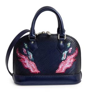 LOUIS VUITTON Nano Alma Shoulder Bag Epi leather & Sequins, Navy M64043 - Picture 1 of 10