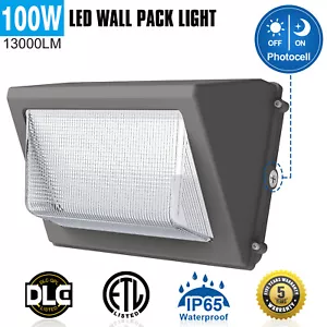 LED Wall Pack Light 100W Commercial Outdoor Security Industrial Fixture 13,000Lm - Picture 1 of 12