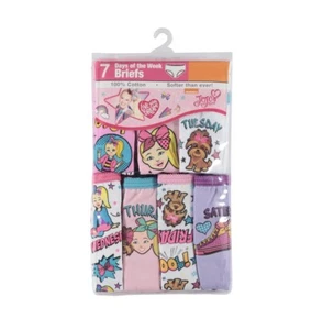 7-Pack JOJO SIWA Girls Size 6 Cotton Briefs Panties Underwear Days of the Week - Picture 1 of 3