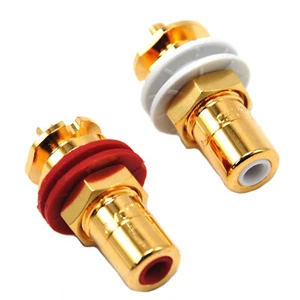 2pcs Original CMC 816-U Oxygen-free Gold Plated Conductor RCA Terminal Sockets - Picture 1 of 6