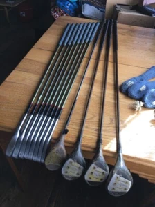 Vtg Antique Macgregor Tommy Armour Golf Clubs Silver Scot Wood Drivers Blades - Picture 1 of 12