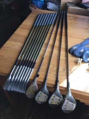 Vtg Antique Macgregor Tommy Armour Golf Clubs Silver Scot Wood Drivers Blades - Image 1 of 4