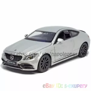 1:32 Mercedes Benz C63S AMG Model Car Diecast Toy Vehicle Collection Gift Silver - Picture 1 of 12
