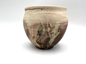Nemadji Hand Crafted Art Pottery Pot Planter Vase 4 1/8" Tall - Picture 1 of 8