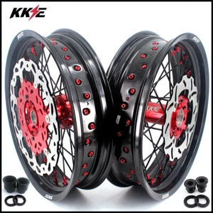 KKE 3.5/4.25 Supermoto Wheels for Honda XR400R 1996-2004 XR600R 1991-2000 Discs - Picture 1 of 12