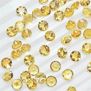 Wholesale Lot 7mm Round Facet Natural Citrine Loose Calibrated Gemstone Brazil - Picture 1 of 8