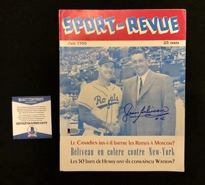 Jean Beliveau Signed Sport-Revue French Magazine Montreal Canadiens Beckett COA - Picture 1 of 1
