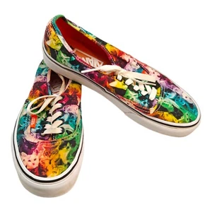 Vans x ASPCA Rainbow Kitty Cat Style Canvas Shoes Size W 8.5 Men 7 - Picture 1 of 11